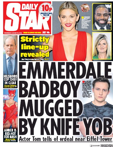 Daily Star Newspaper Front Page for 22 August 2018