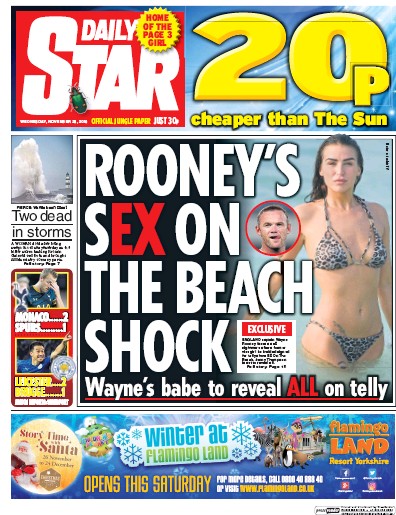 Daily Star Newspaper Front Page for 23 November 2016