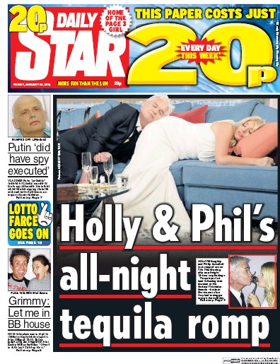 Daily Star Newspaper Front Page for 23 January 2016