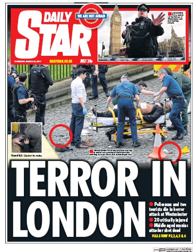 Daily Star Newspaper Front Page for 23 March 2017