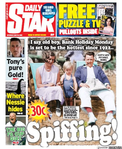 Daily Star Newspaper Front Page for 23 May 2020