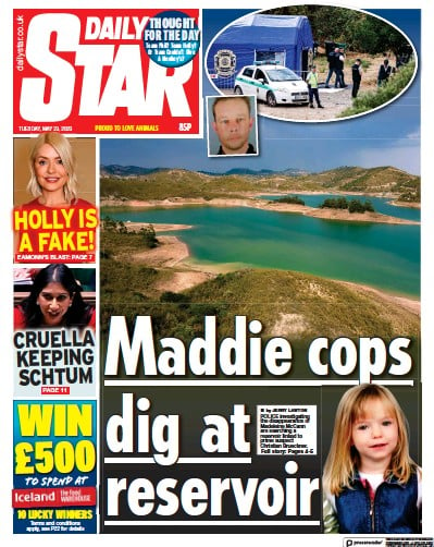 Daily Star (UK) Newspaper Front Page for 23 May 2023