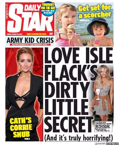 Daily Star Newspaper Front Page for 23 August 2019