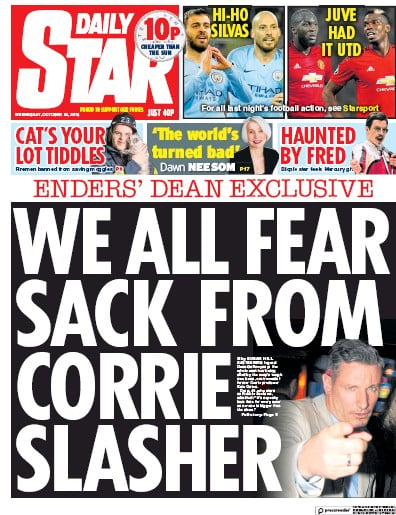Daily Star Newspaper Front Page for 24 October 2018