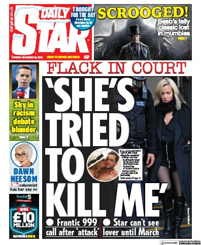 Daily Star Newspaper Front Page for 24 December 2019