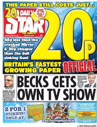 Daily Star Newspaper Front Page for 24 March 2016