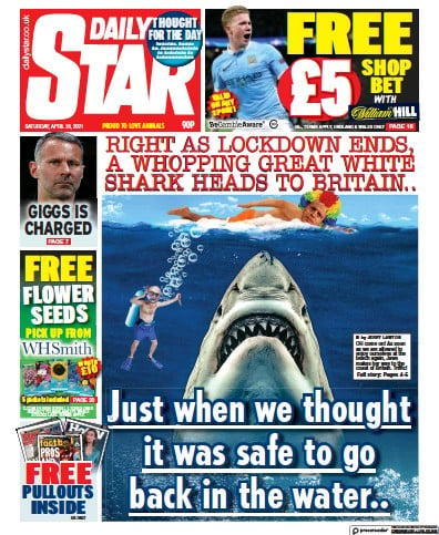 Daily Star (UK) Newspaper Front Page for 24 April 2021