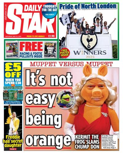 Daily Star (UK) Newspaper Front Page for 24 May 2025
