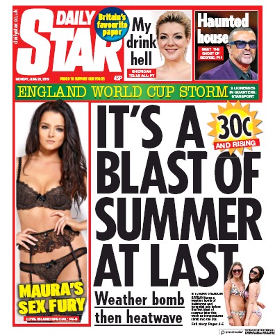 Daily Star Newspaper Front Page for 24 June 2019