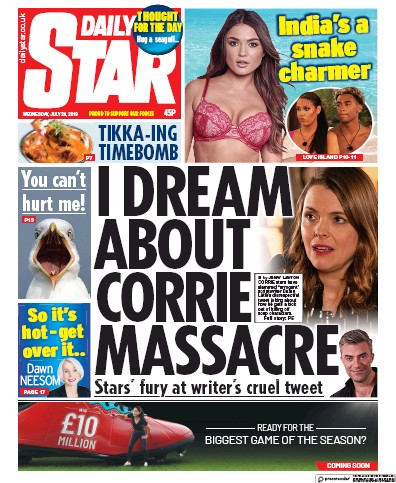 Daily Star Newspaper Front Page for 24 July 2019