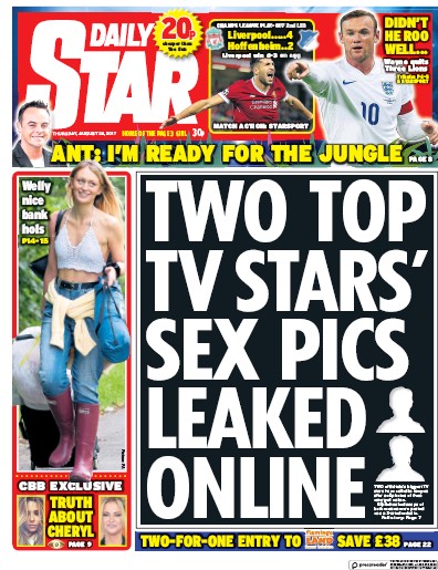 Daily Star Newspaper Front Page for 24 August 2017