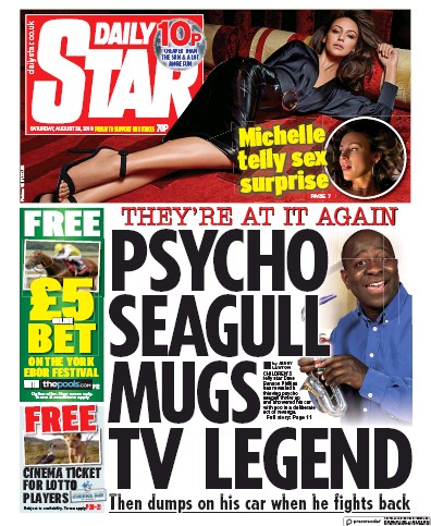 Daily Star Newspaper Front Page for 24 August 2019