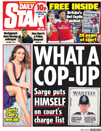 Daily Star Newspaper Front Page for 24 September 2018