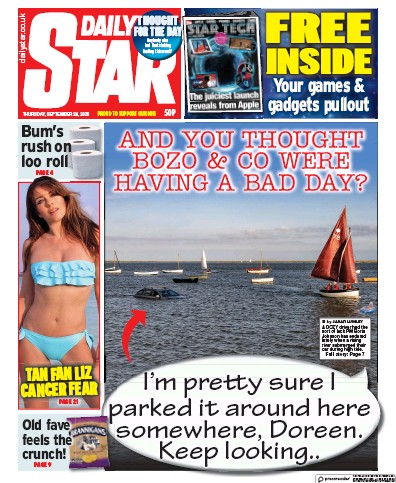 Daily Star Newspaper Front Page for 24 September 2020