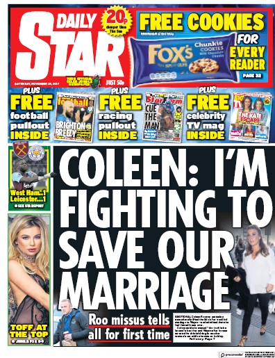 Daily Star Newspaper Front Page for 25 November 2017