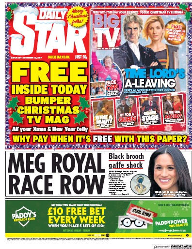 Daily Star Newspaper Front Page for 25 December 2017