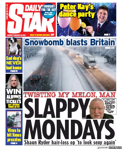 Daily Star Newspaper Front Page for 25 February 2020