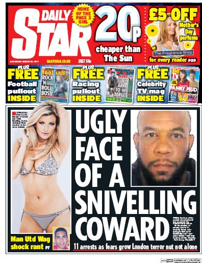 Daily Star Newspaper Front Page for 25 March 2017