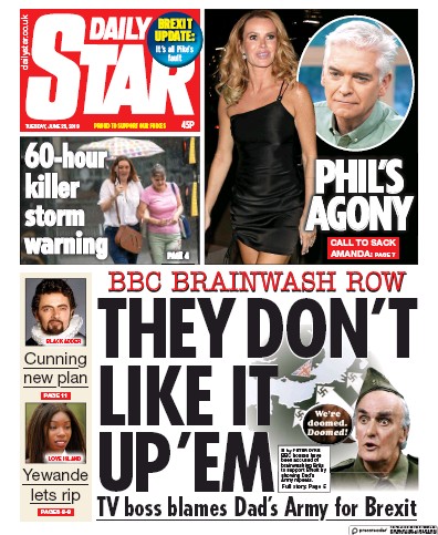 Daily Star Newspaper Front Page for 25 June 2019