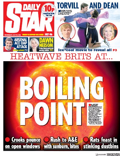 Daily Star Newspaper Front Page for 25 July 2018