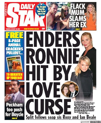 Daily Star Newspaper Front Page for 25 August 2020