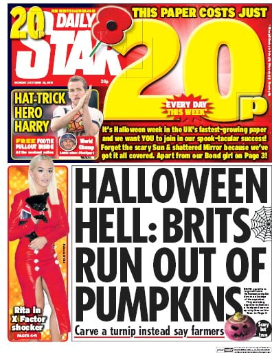 Daily Star Newspaper Front Page for 26 October 2015