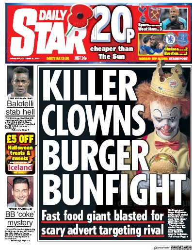 Daily Star Newspaper Front Page for 26 October 2017