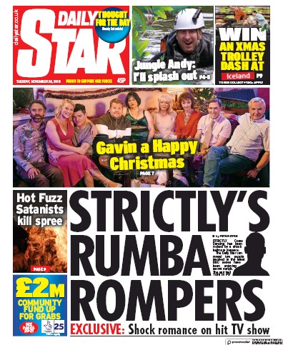 Daily Star Newspaper Front Page for 26 November 2019