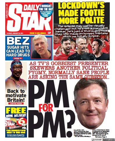 Daily Star Newspaper Front Page for 26 January 2021