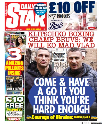 Daily Star Newspaper Front Page for 26 February 2022