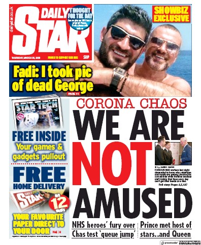 Daily Star Newspaper Front Page for 26 March 2020