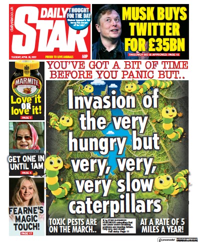 Daily Star Newspaper Front Page for 26 April 2022