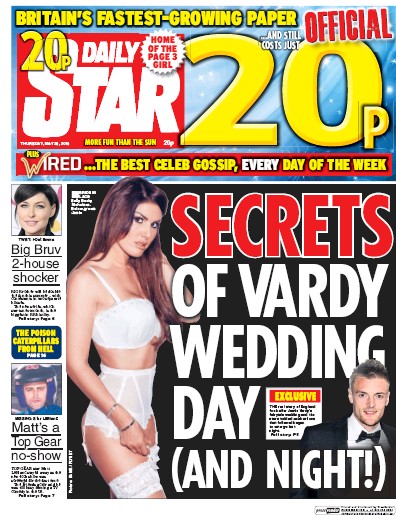 Daily Star Newspaper Front Page for 26 May 2016