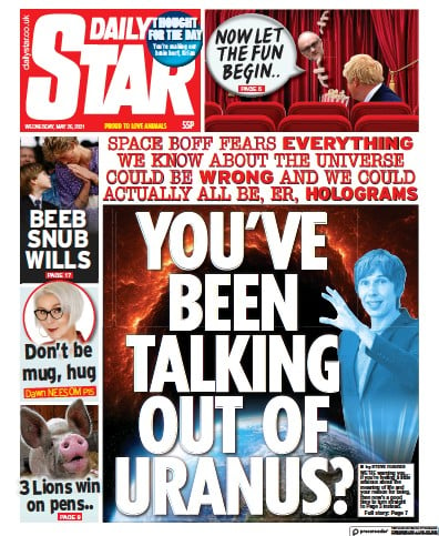 Daily Star Newspaper Front Page for 26 May 2021