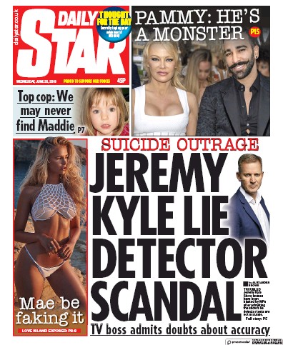 Daily Star Newspaper Front Page for 26 June 2019