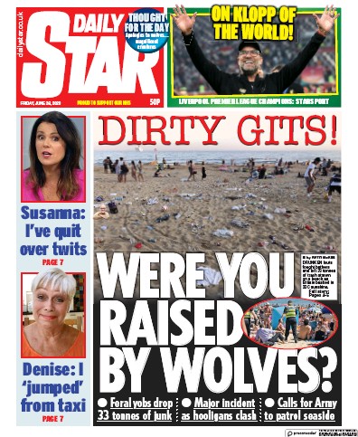 Daily Star Newspaper Front Page for 26 June 2020