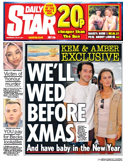 Daily Star Newspaper Front Page for 26 July 2017