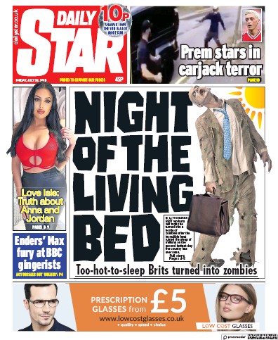 Daily Star Newspaper Front Page for 26 July 2019
