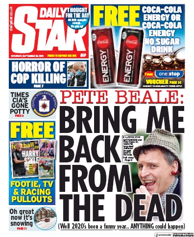 Daily Star Newspaper Front Page for 26 September 2020