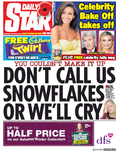 Daily Star Newspaper Front Page for 27 October 2018