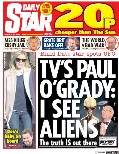 Daily Star Newspaper Front Page for 27 March 2018