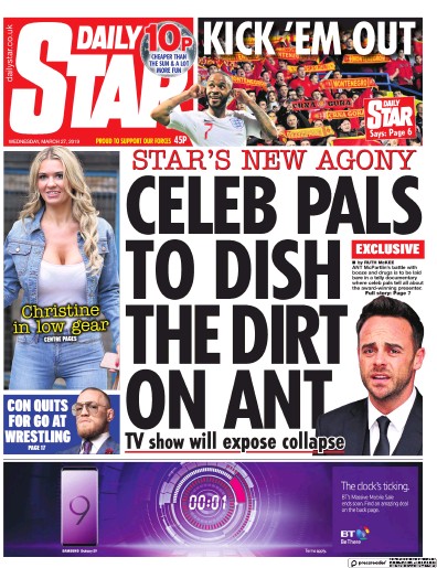 Daily Star Newspaper Front Page for 27 March 2019
