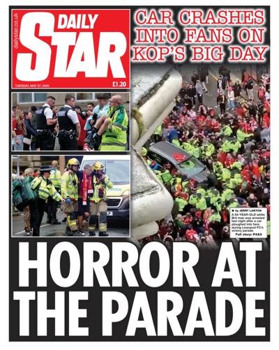 Daily Star (UK) Newspaper Front Page for 27 May 2025