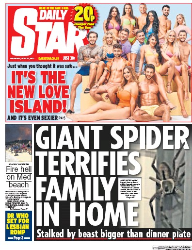 Daily Star Newspaper Front Page for 27 July 2017