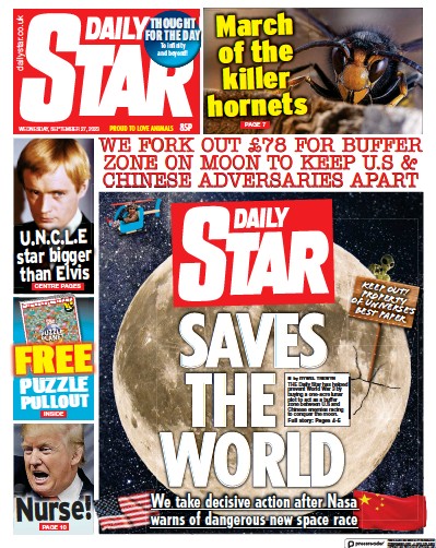 Daily Star Newspaper Front Page for 27 September 2023