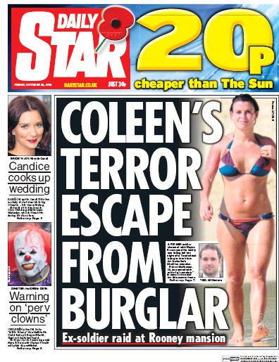 Daily Star Newspaper Front Page for 28 October 2016