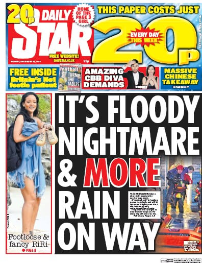 Daily Star Newspaper Front Page for 28 December 2015