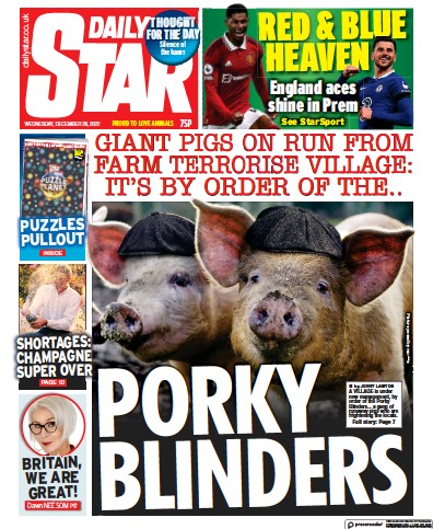 Daily Star Newspaper Front Page for 28 December 2022
