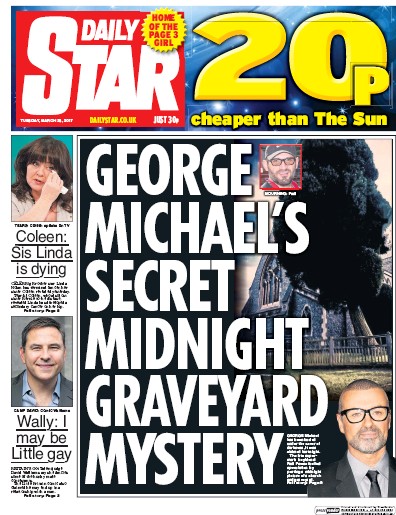 Daily Star Newspaper Front Page for 28 March 2017