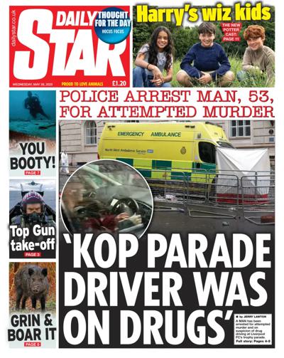 Daily Star (UK) Newspaper Front Page for 28 May 2025